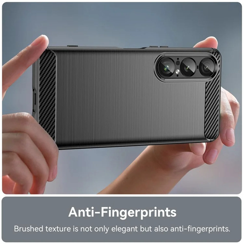 Etui do Sony Xperia 1 VII, Techsuit, Carbon, Czarny