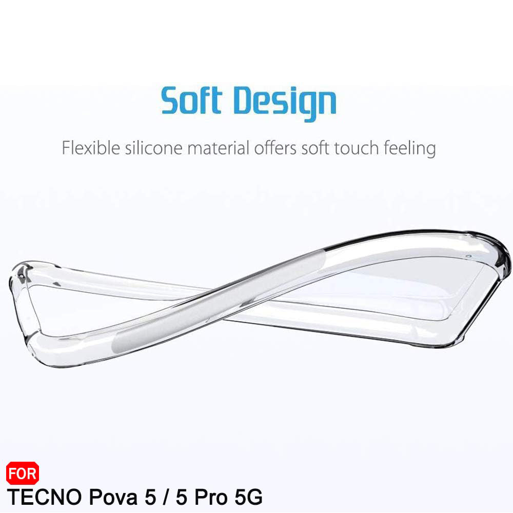 Etui na Tecno Pova 5 Pro, Techsuit, odporne na wstrząsy, przezroczyste