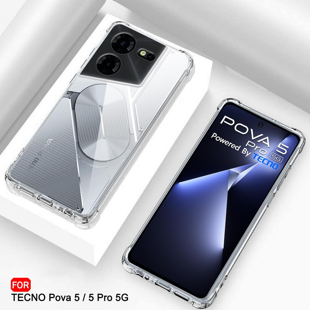 Etui na Tecno Pova 5 Pro, Techsuit, odporne na wstrząsy, przezroczyste