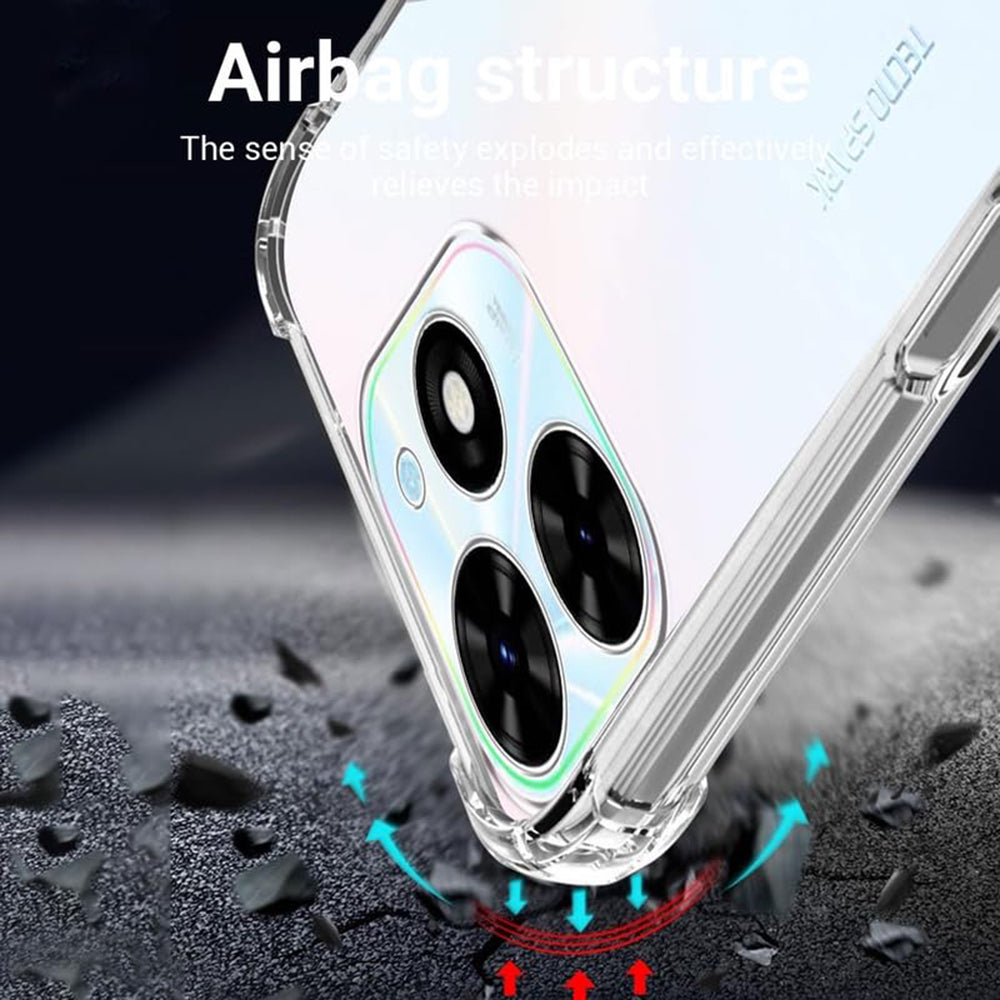 Etui na Tecno Spark 20, Techsuit, odporne na wstrząsy, przezroczyste