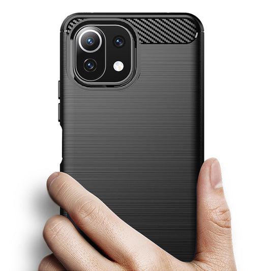 Etui do Xiaomi 11 Lite 5G NE / Mi 11 Lite 5G / 11 Lite, Techsuit, Carbon, Czarny