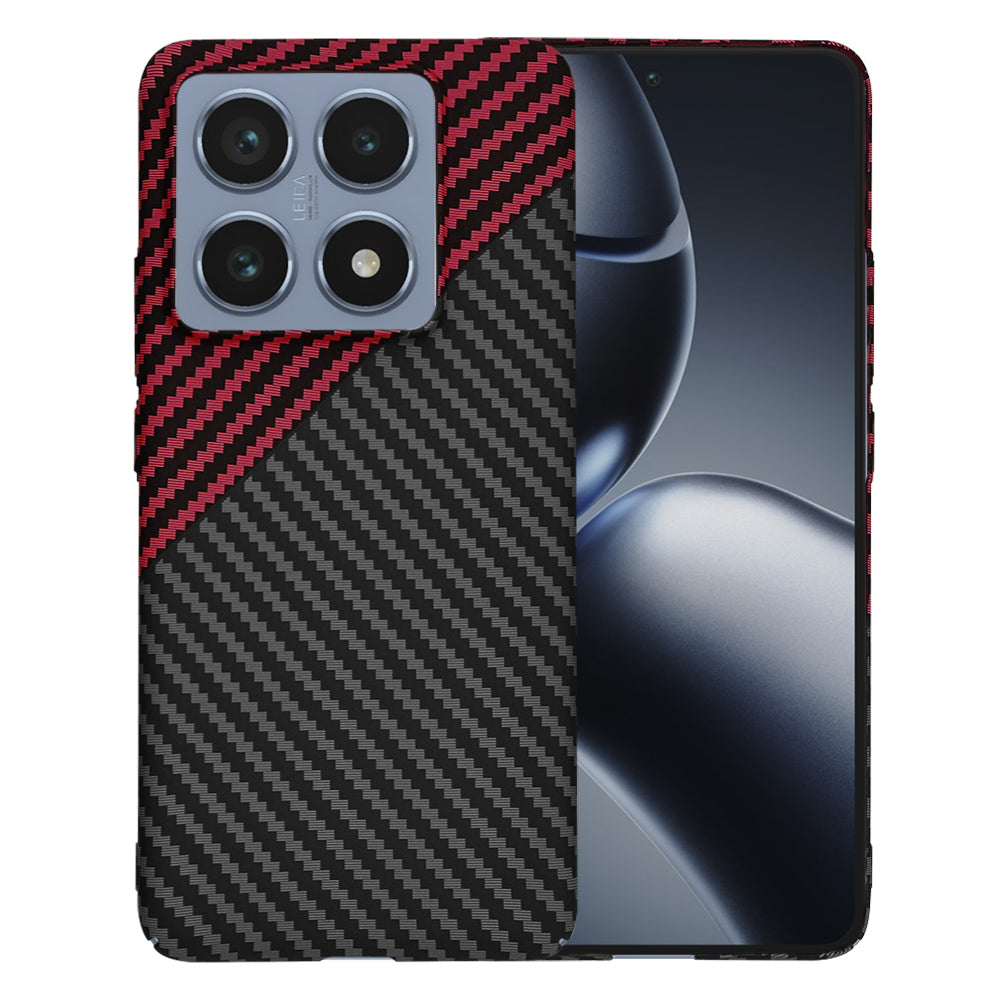 Etui na Xiaomi 14T Pro, Techsuit, Carbonite FiberShell, Czarno-Czerwona