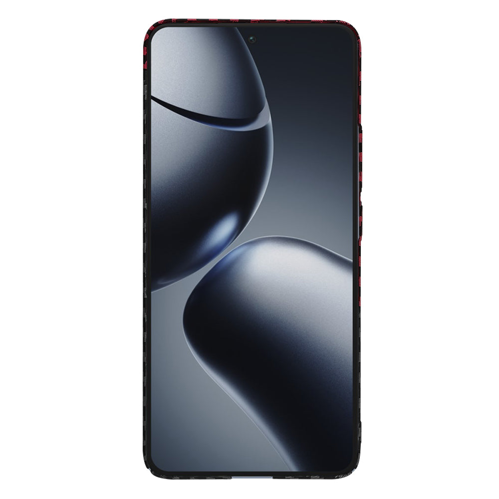 Etui na Xiaomi 14T Pro, Techsuit, Carbonite FiberShell, Czarno-Czerwona