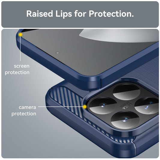 Etui na Xiaomi 15T Pro, Techsuit, Carbon, Niebieskie