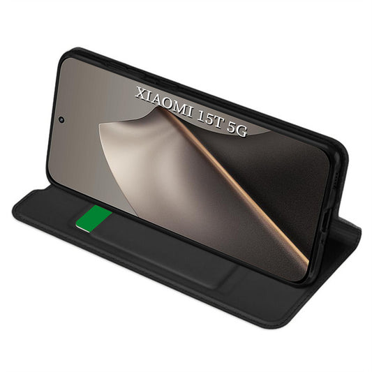 Etui na Xiaomi 15T, Techsuit, Magskin Book, Czarne