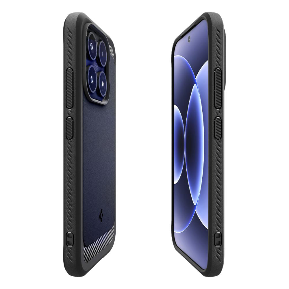 Etui na Xiaomi 17, Spigen, Rugged Armor, Czarne Matowe ACS10458