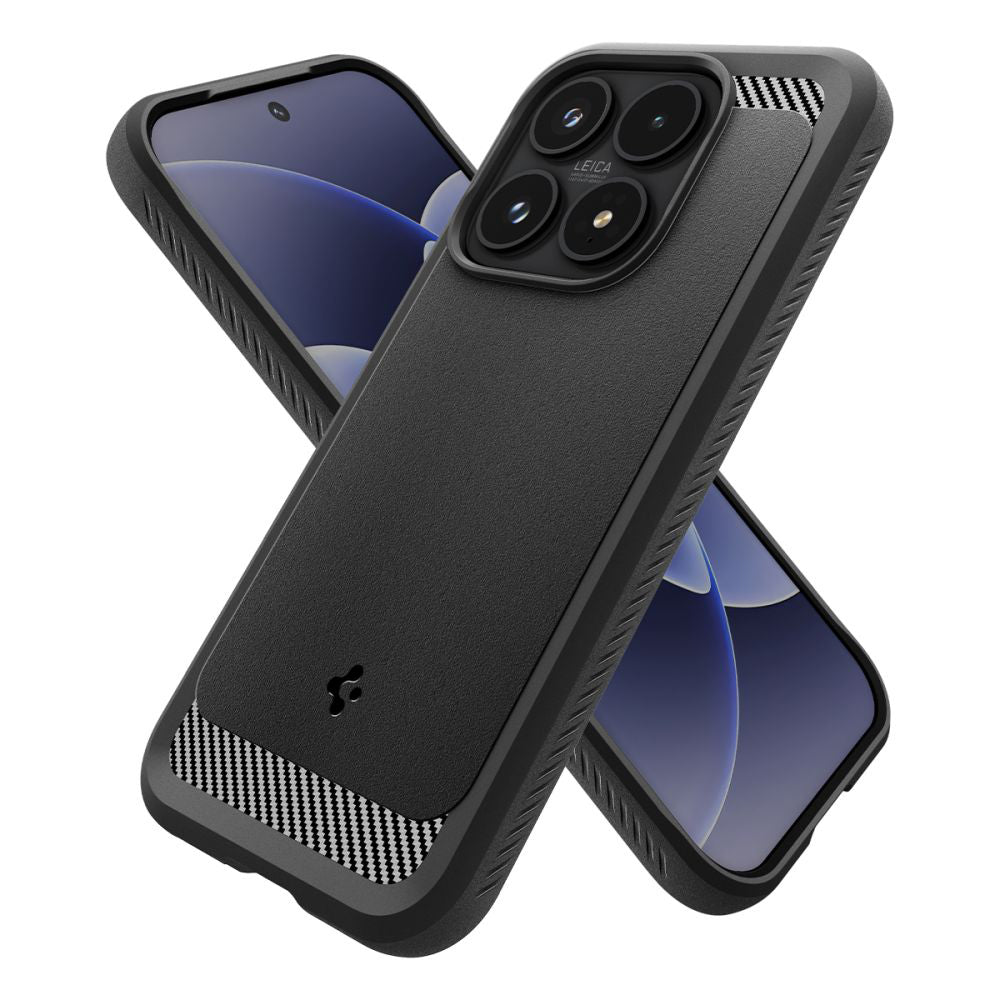 Etui na Xiaomi 17, Spigen, Rugged Armor, Czarne Matowe ACS10458