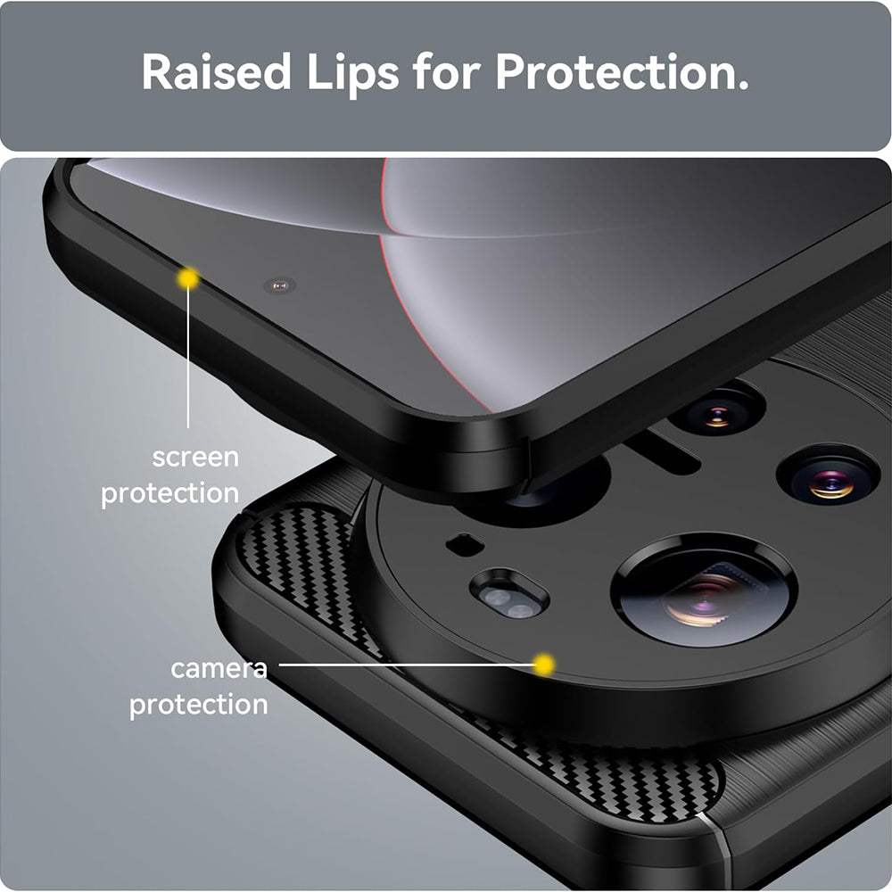 Etui na Xiaomi 17 Ultra, Techsuit, Carbon, Niebieskie