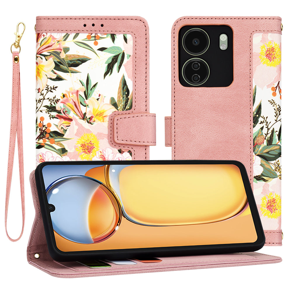 Etui na Xiaomi Poco C65 / Redmi 13C, Techsuit, FlipCraft, Różowe