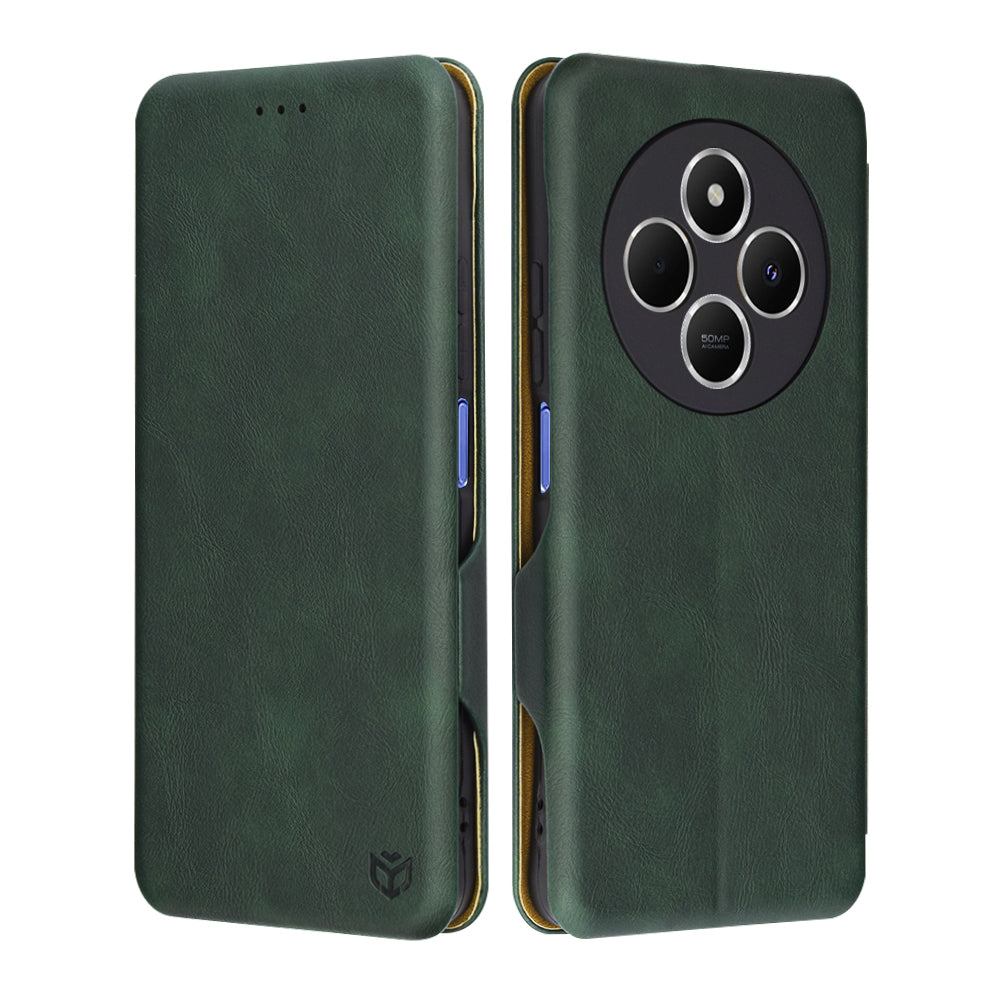 Etui na Xiaomi Poco C75 / Redmi 14C, Techsuit, Safe Wallet Plus, Zielony