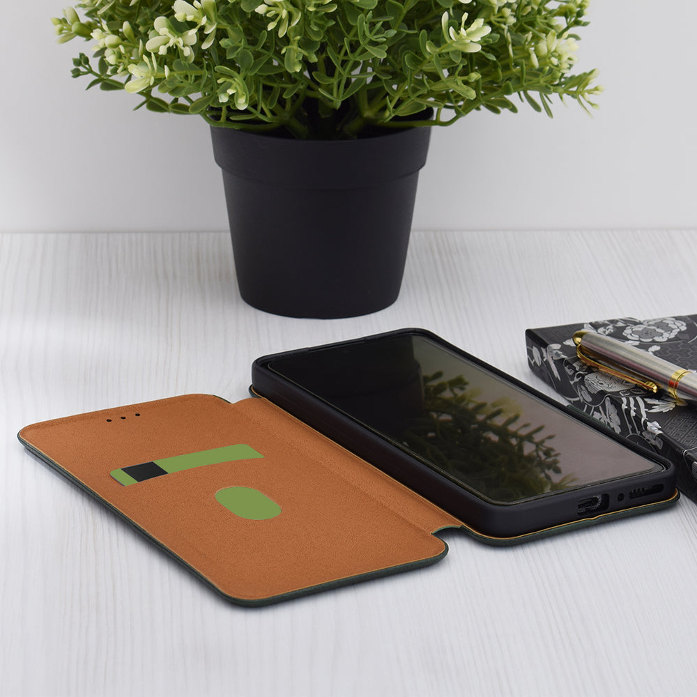 Etui na Xiaomi Poco C75 / Redmi 14C, Techsuit, Safe Wallet Plus, Zielony