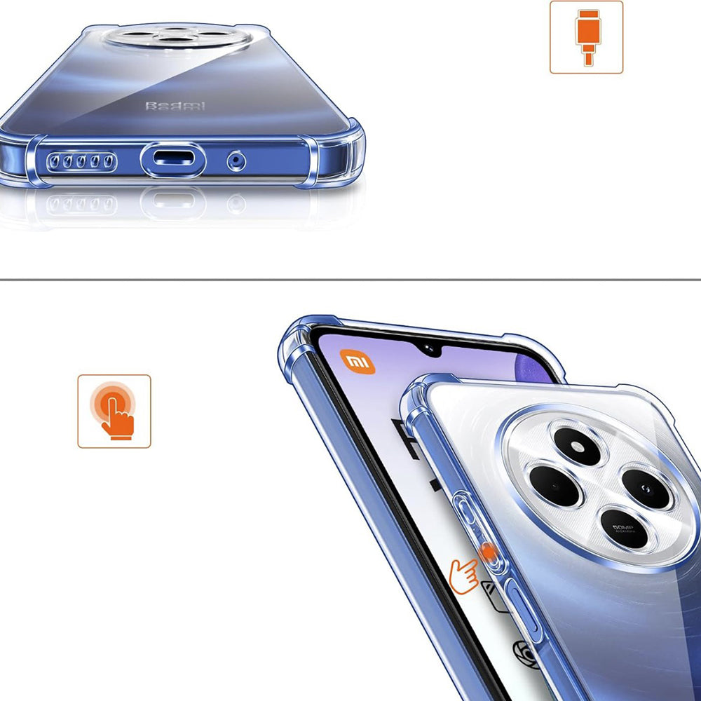 Etui na Xiaomi Poco C75 / Redmi 14C, Techsuit, odporne na wstrząsy, przezroczyste