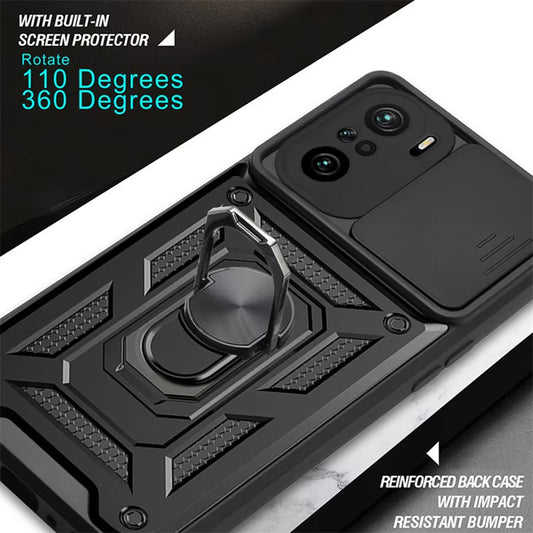 Etui do Xiaomi Poco F3 / Mi 11i, Techsuit, CamShield, czarne