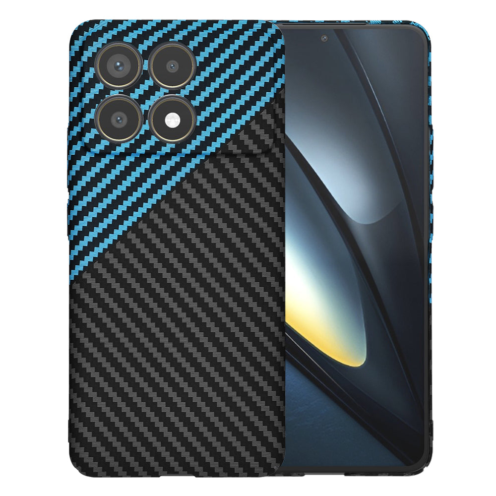 Etui na Xiaomi Poco F6 Pro, Techsuit, Carbonite FiberShell, Czarna Bleu