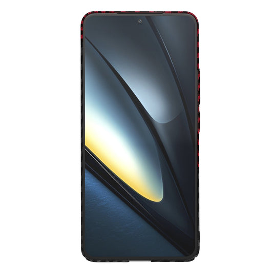 Etui na Xiaomi Poco F6 Pro, Techsuit, Carbonite FiberShell, Czarno-Czerwona