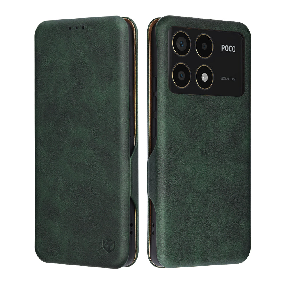Etui na Xiaomi Poco F6 Pro, Techsuit, Safe Wallet Plus, Zielony