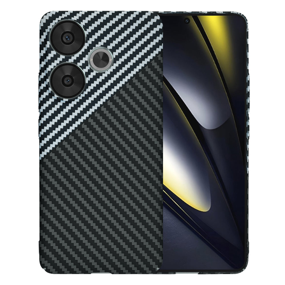 Etui na Xiaomi Poco F6, Techsuit, Carbonite FiberShell, Czarny Szary