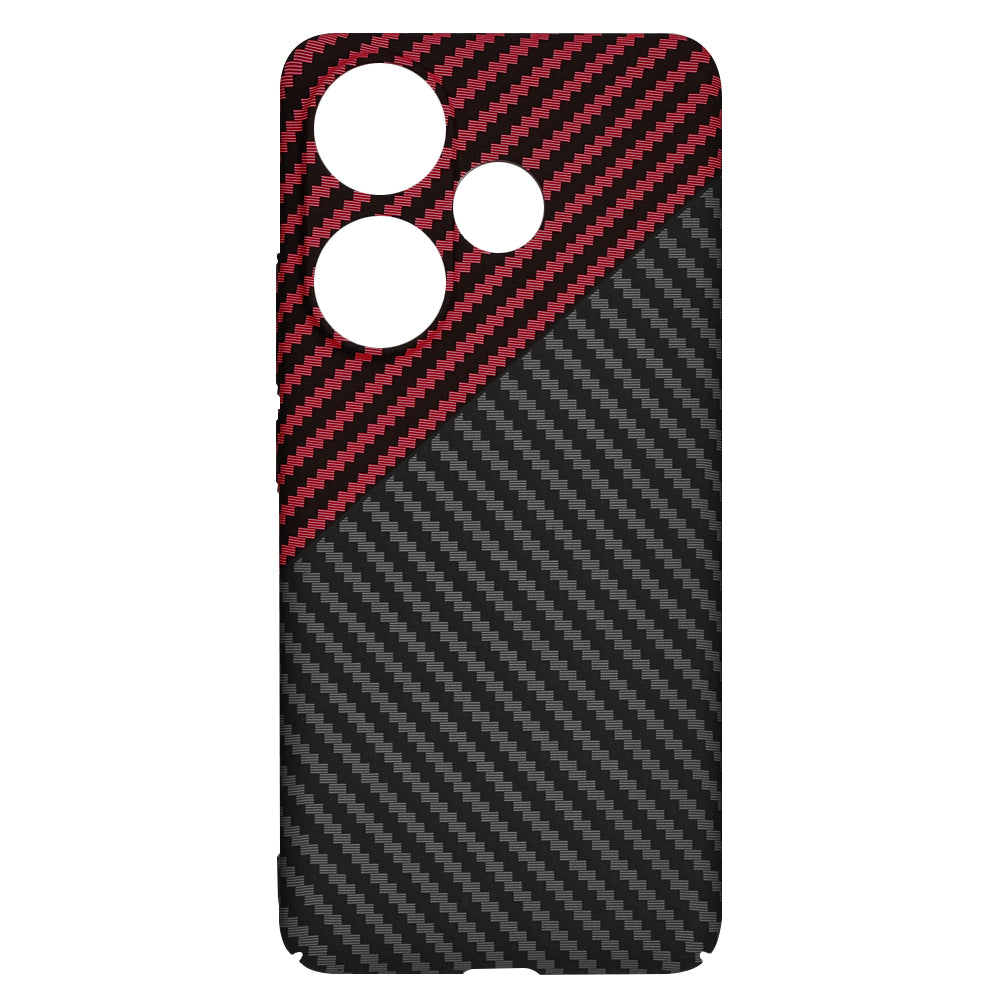 Etui na Xiaomi Poco F6, Techsuit, Carbonite FiberShell, Czarno-Czerwone