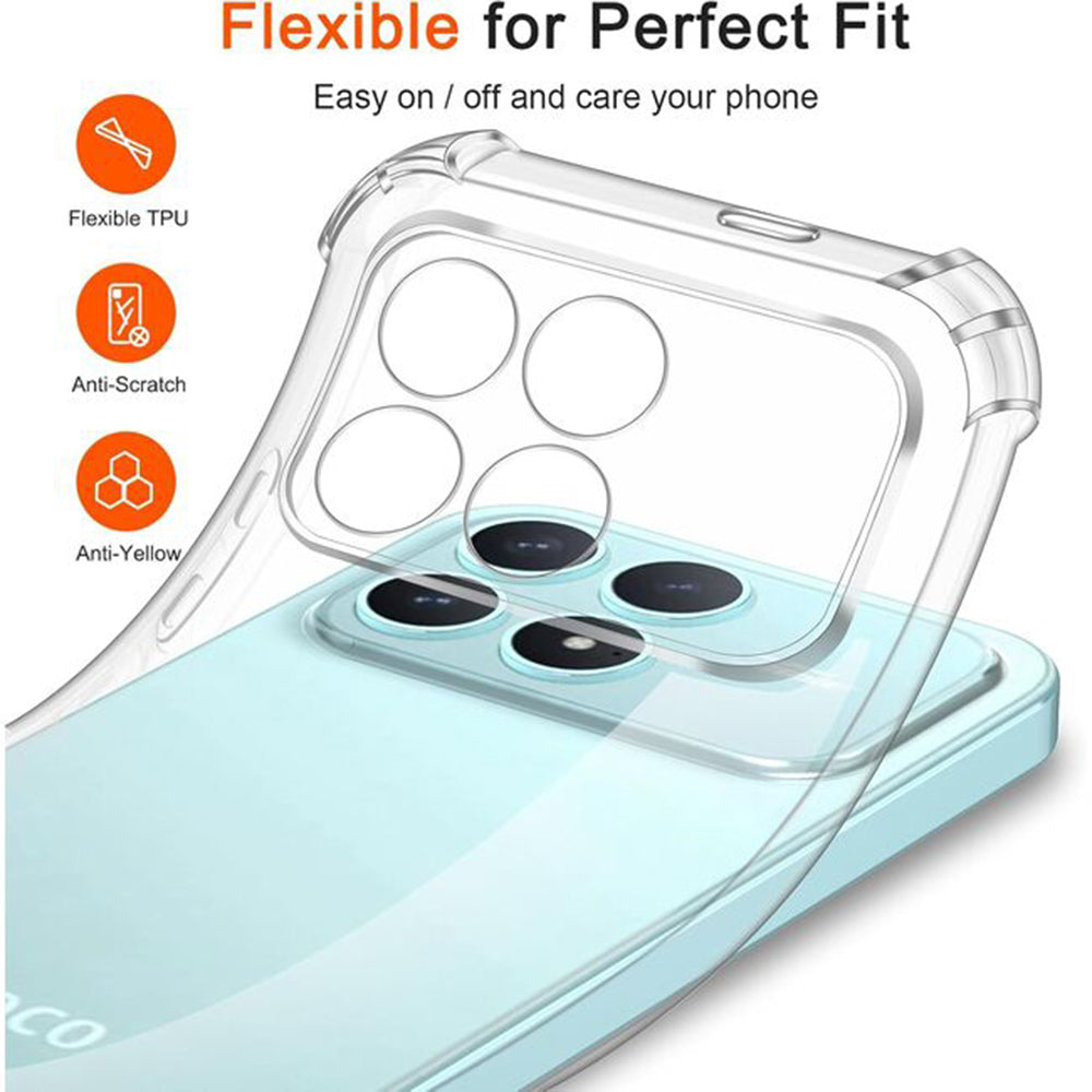 Etui na Xiaomi Poco F8 Ultra, Techsuit, Shockproof Clear, Przezroczyste