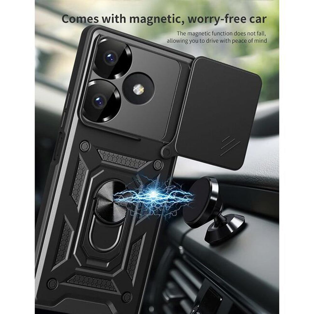 Etui na Xiaomi Poco M6 4G / Redmi 13, Techsuit, CamShield, Niebieskie