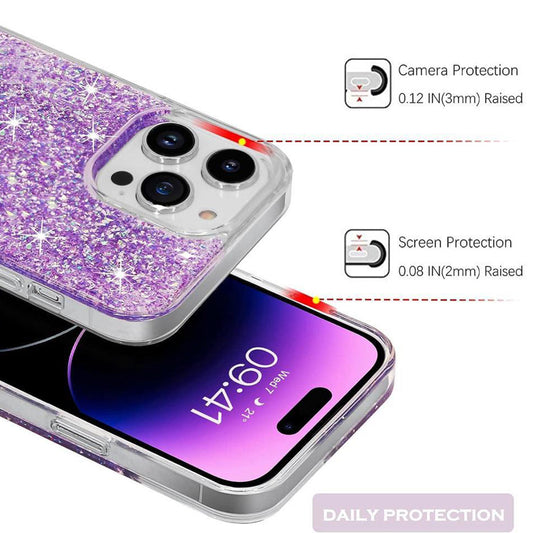 Etui na Xiaomi Poco M6 / C65 / Redmi 13C 5G / 13C, Techsuit, Sparkly Glitter, Różowy