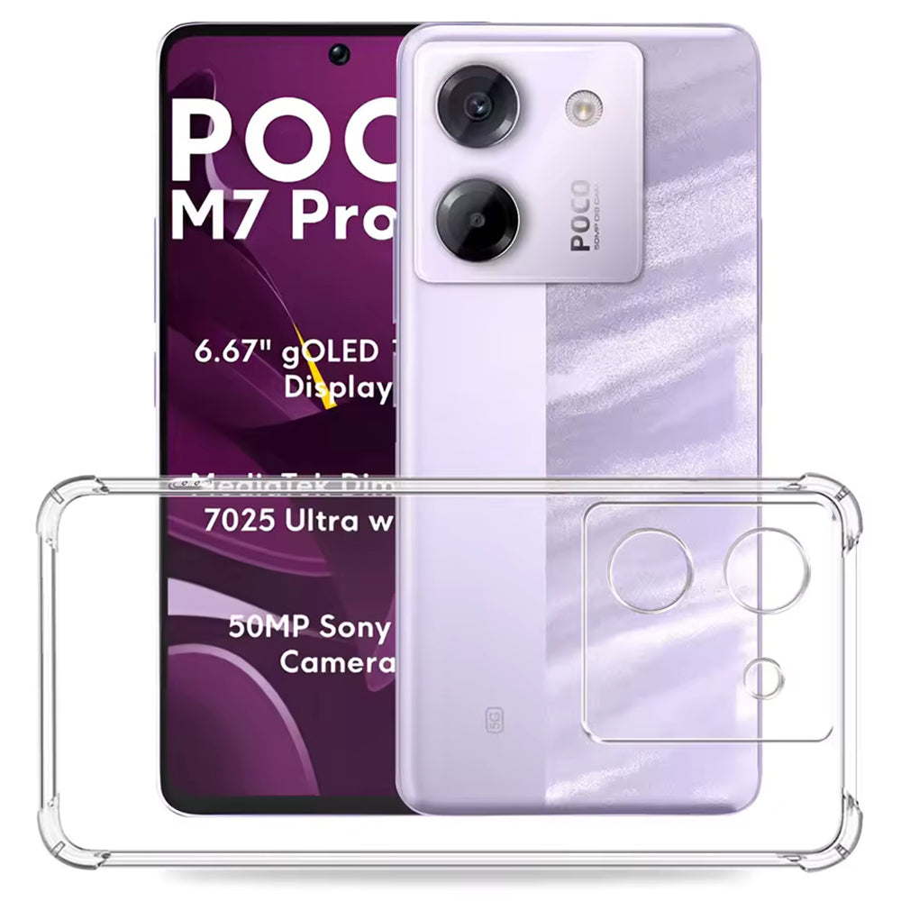 Etui na Xiaomi Poco M7 Pro 5G, Techsuit, Shockproof Clear, Przezroczyste