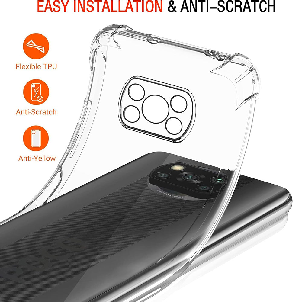 Etui na Xiaomi Poco X3 Pro / X3 NFC / X3, Techsuit, odporne na wstrząsy, przezroczyste
