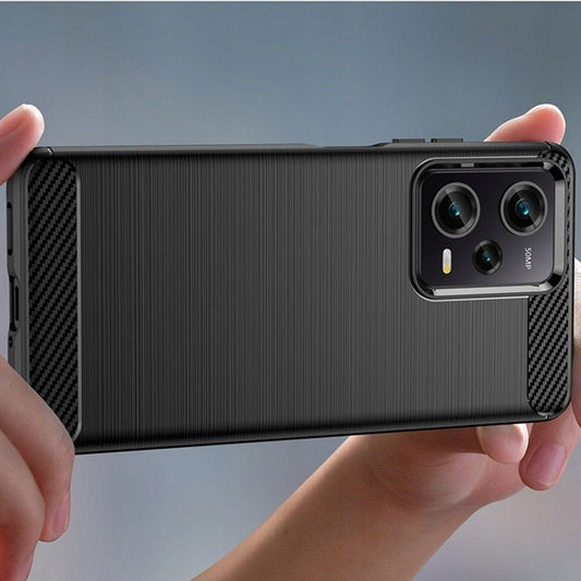 Etui do Xiaomi Poco X5 Pro / Redmi Note 12 Pro 5G, Techsuit, Carbon, Czarny