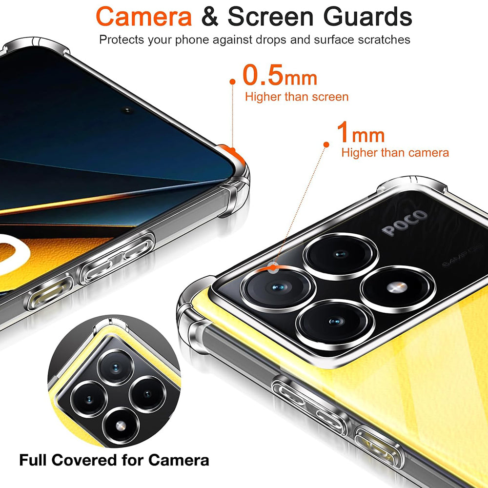 Etui na Xiaomi Poco X6 Pro, Techsuit, Shockproof Clear, Przezroczyste