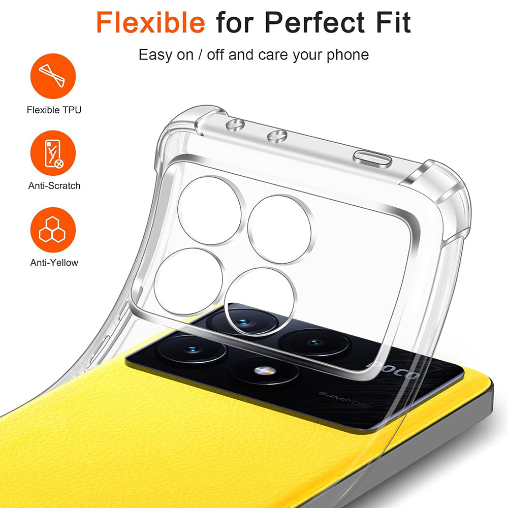 Etui na Xiaomi Poco X6 Pro, Techsuit, Shockproof Clear, Przezroczyste