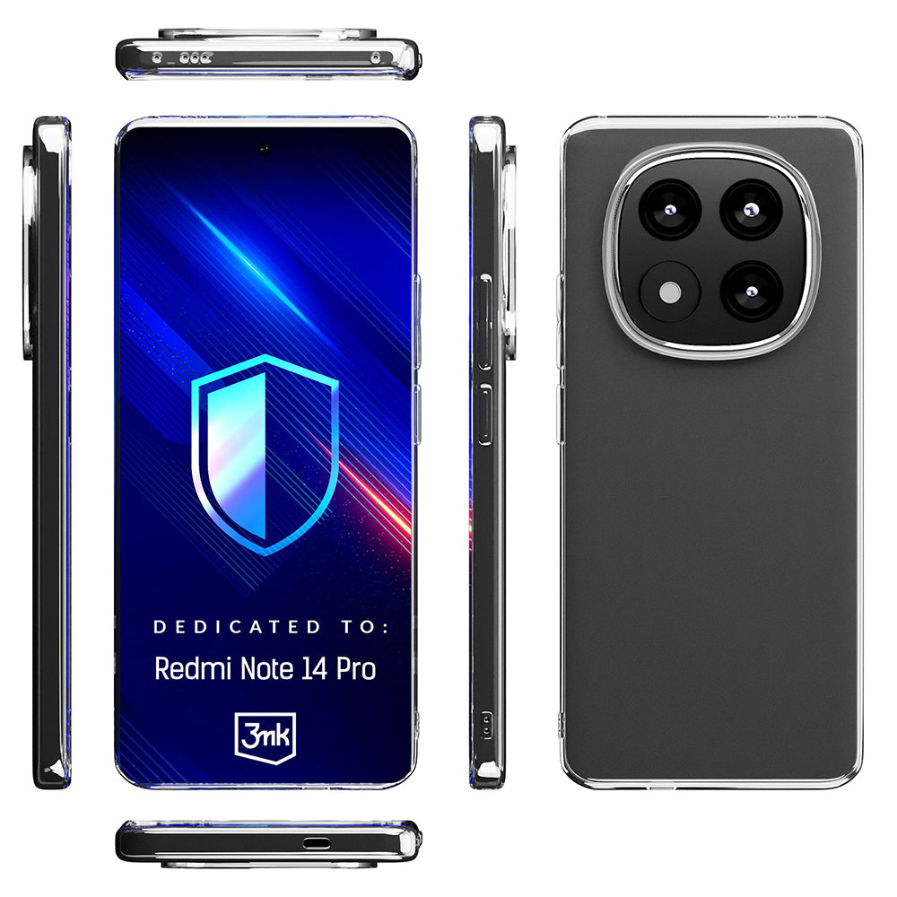 Etui do Xiaomi Poco X7 / Redmi Note 14 Pro 5G, 3MK, Przezroczyste, Transparentne