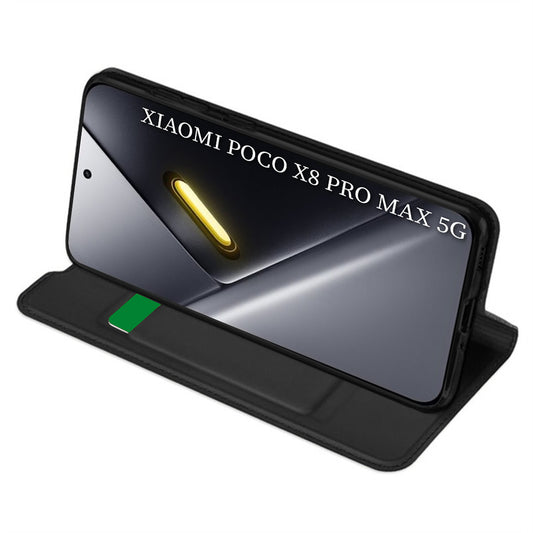 Etui na Xiaomi Poco X8 Pro Max, Techsuit, Magskin Book, Czarne
