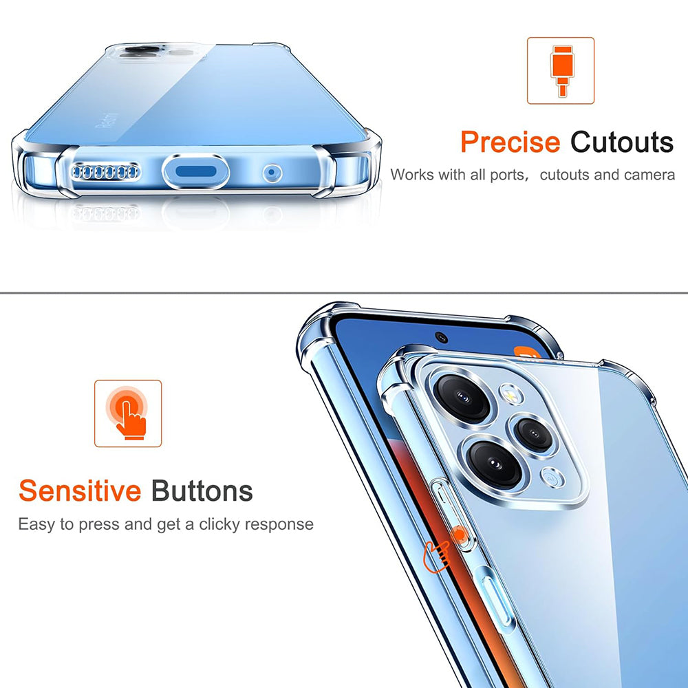 Etui na Xiaomi Redmi 12 5G / 12, Techsuit, Shockproof Clear, Przezroczyste