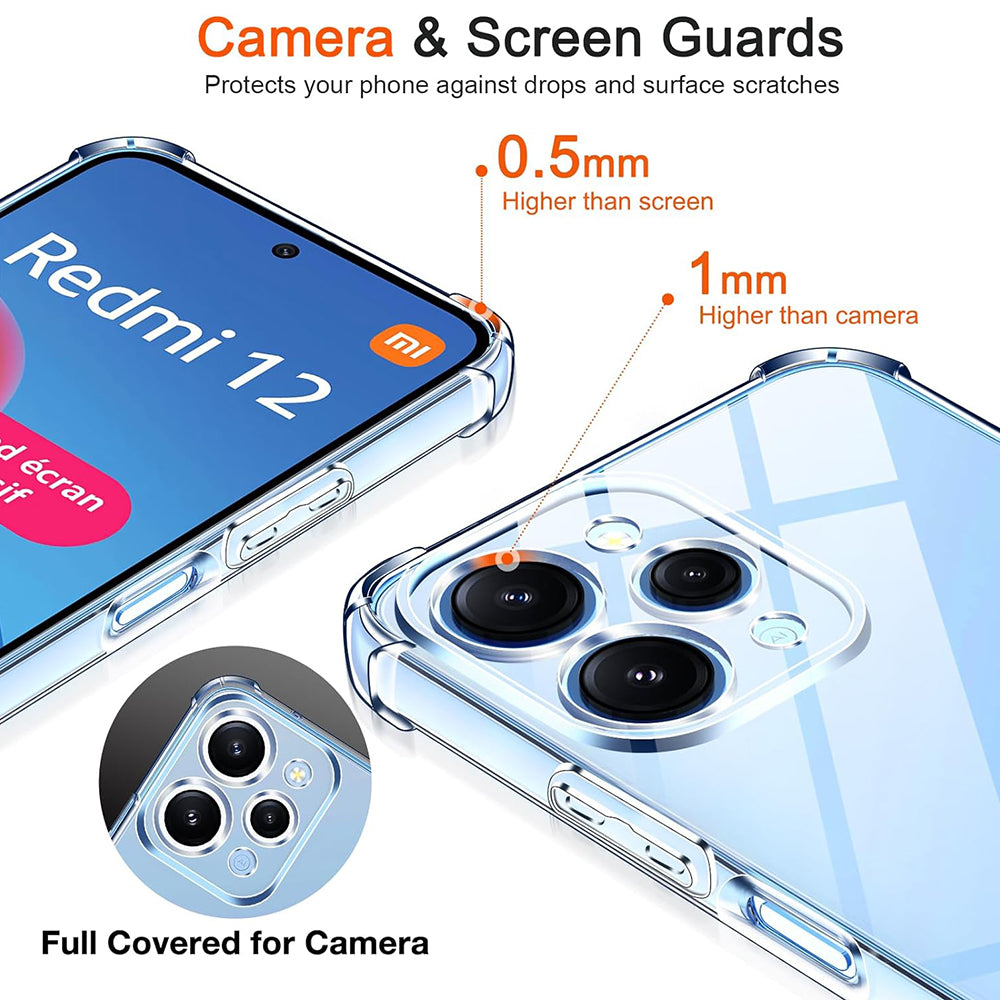 Etui na Xiaomi Redmi 12 5G / 12, Techsuit, Shockproof Clear, Przezroczyste