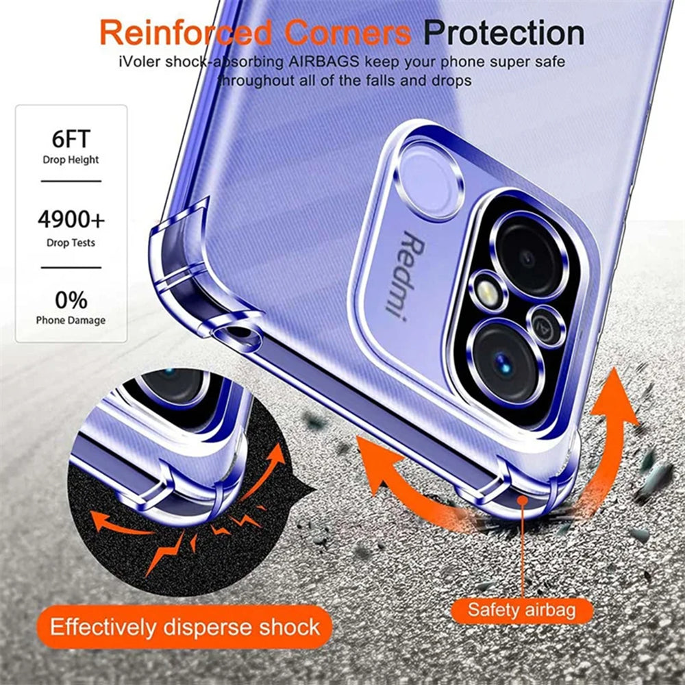 Etui na Xiaomi Redmi 12C, Techsuit, Shockproof Clear, Przezroczyste