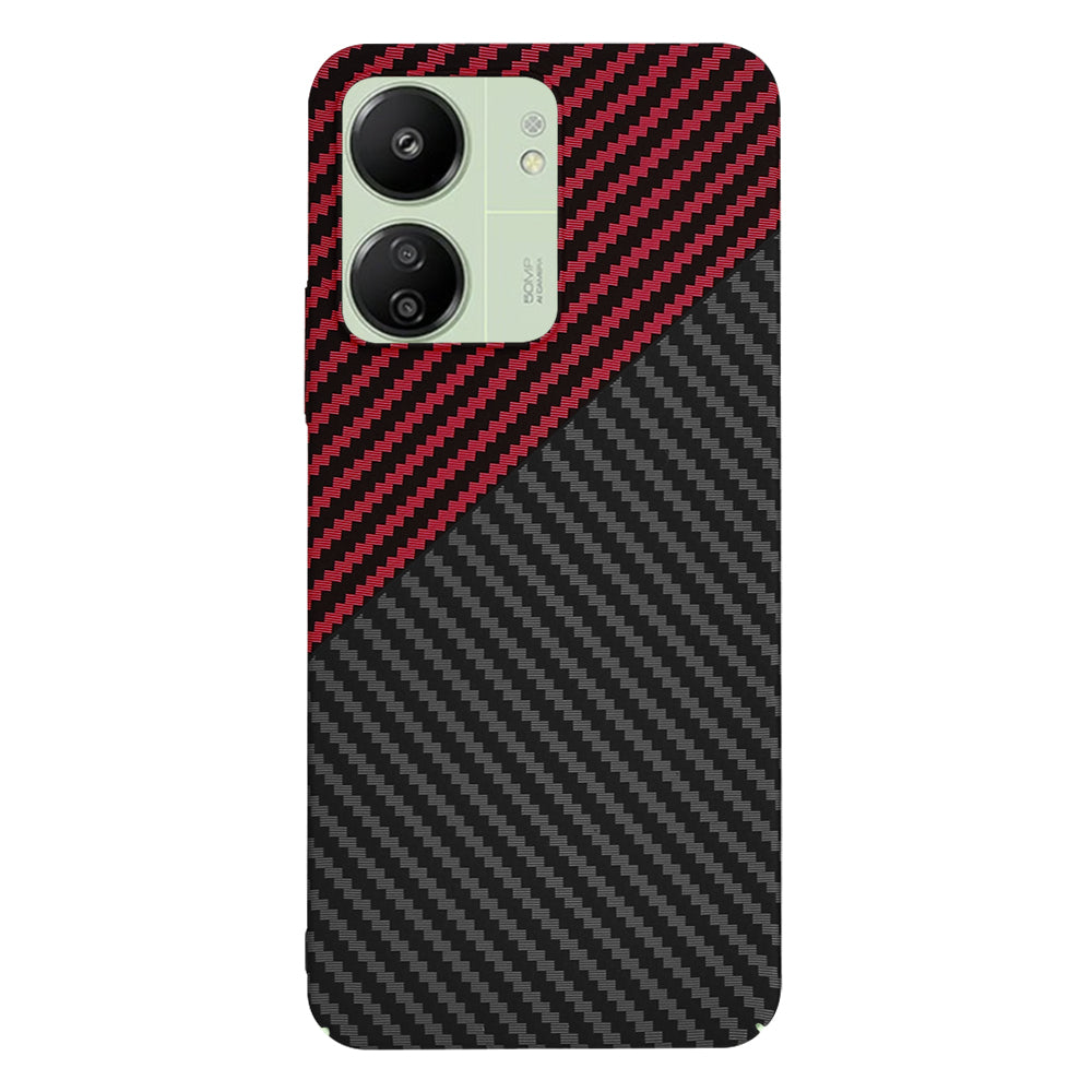 Etui na Xiaomi Redmi 13C 5G / 13C / Poco C65, Techsuit, Carbonite FiberShell, Czarno-Czerwone