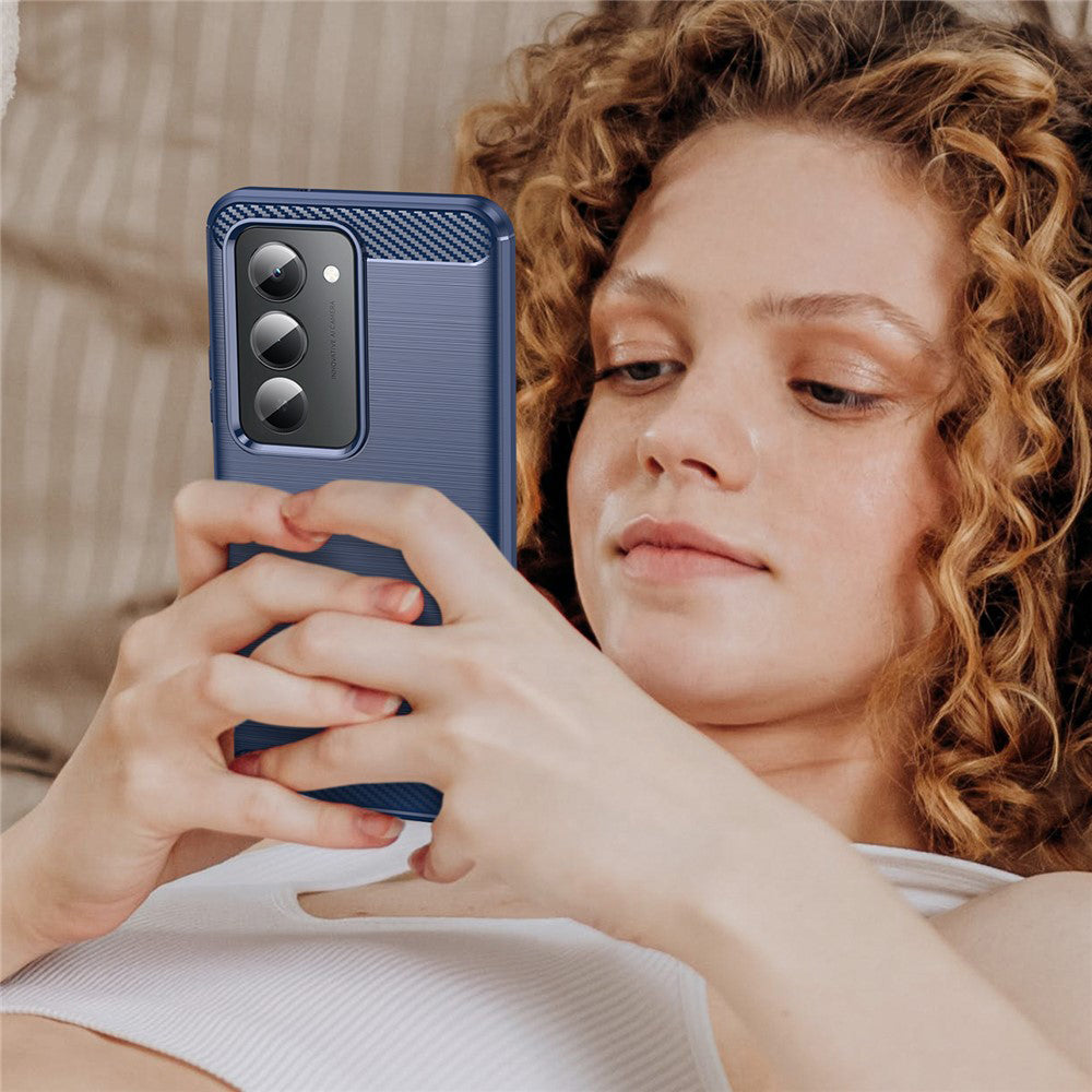 Etui na Xiaomi Redmi 15 5G / 15 4G, Techsuit, Carbon, Niebieskie