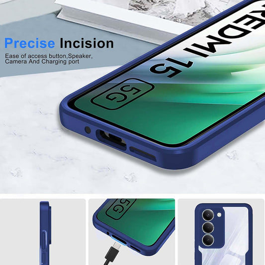 Etui na Xiaomi Redmi 15 5G / 15 4G, Techsuit, ColorVerse 360, Niebieskie