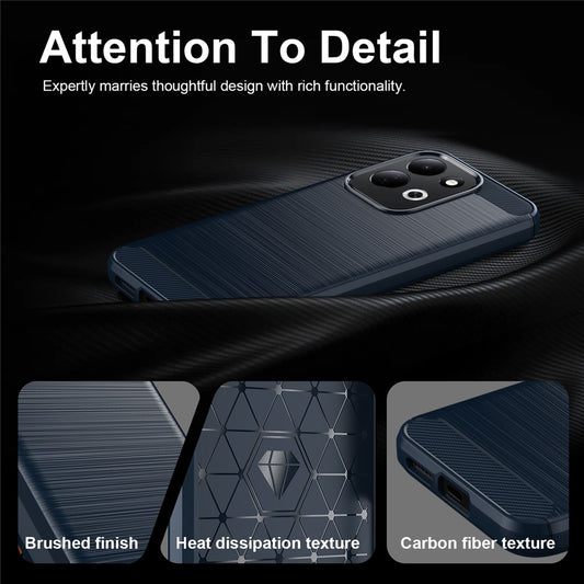 Etui na Xiaomi Redmi 17 5G / 17 4G, Techsuit, Carbon, Niebieskie