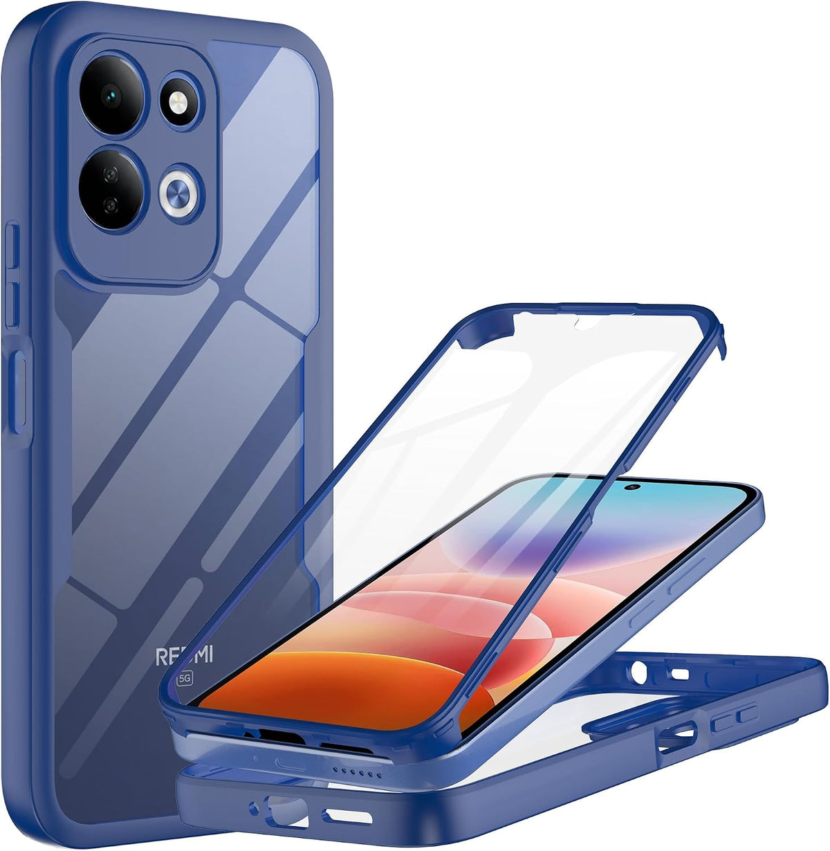 Etui na Xiaomi Redmi 17 5G / 17 4G, Techsuit, ColorVerse 360, Niebieskie