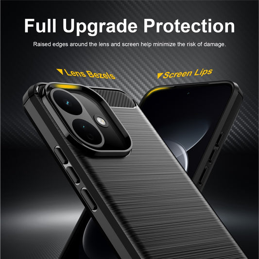 Etui na Xiaomi Redmi 17C 5G, Techsuit, Carbon, Czarny