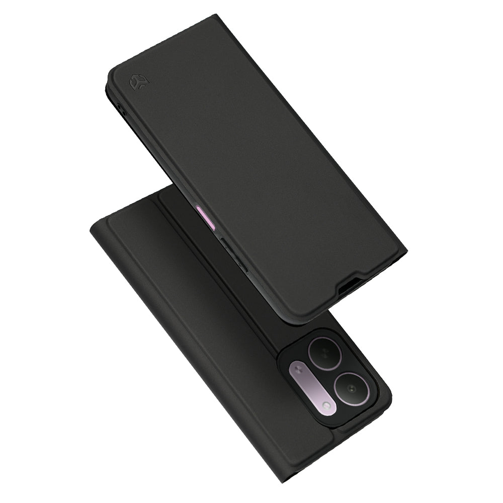 Etui na Xiaomi Redmi 17C 5G, Techsuit, Magskin Book, czarne