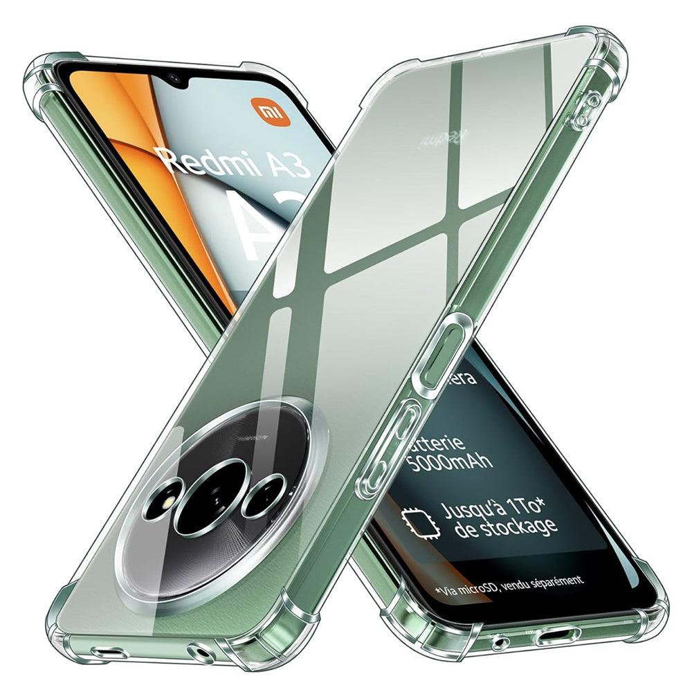 Etui na Xiaomi Redmi A3x / A3, Techsuit, Shockproof Clear, Przezroczyste