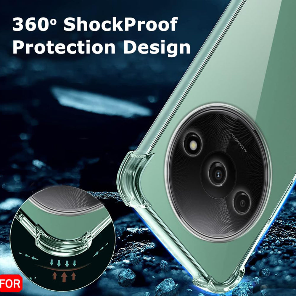 Etui na Xiaomi Redmi A3x / A3, Techsuit, Shockproof Clear, Przezroczyste