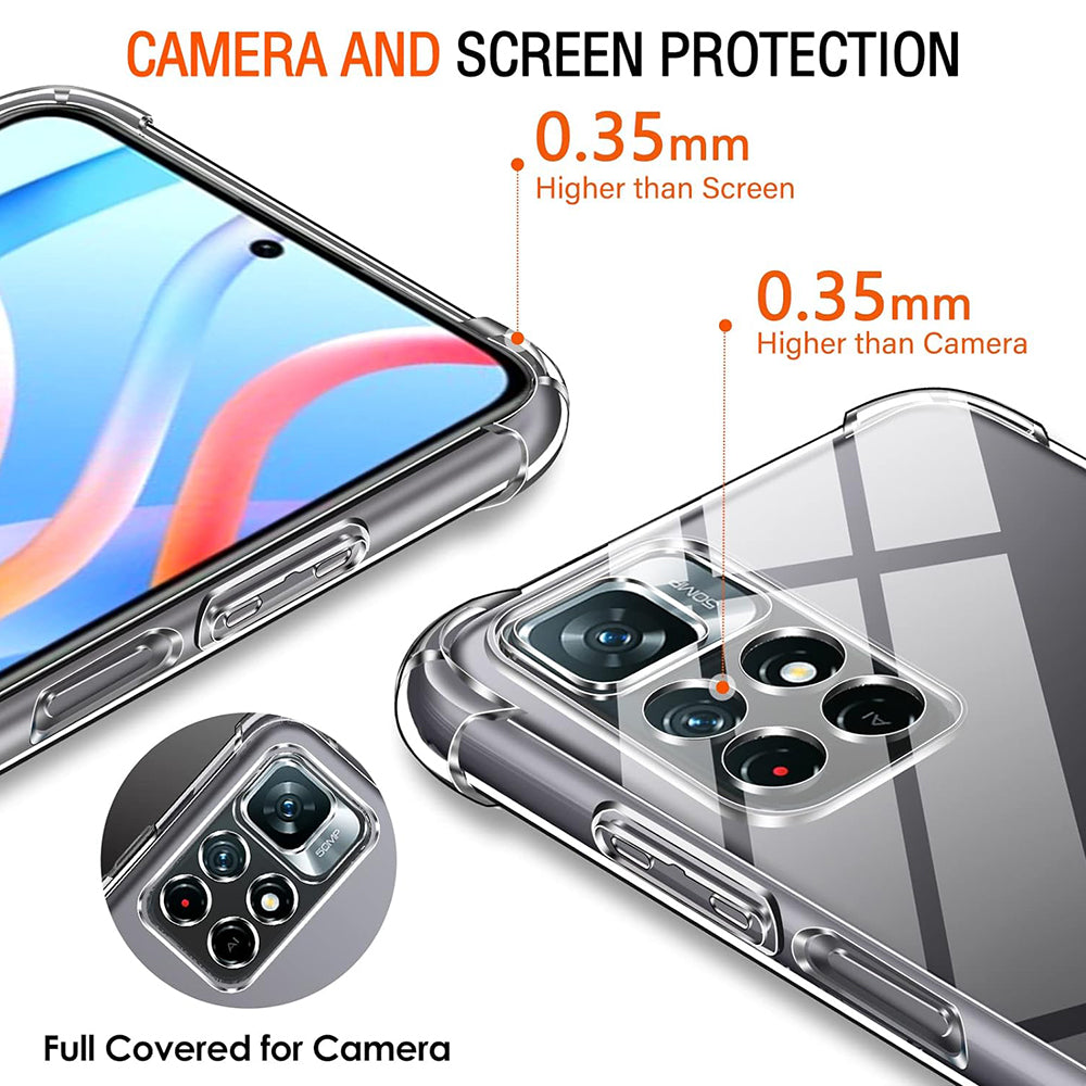 Etui na Xiaomi Redmi Note 11S / Note 11, Techsuit, Shockproof Clear, Przezroczyste