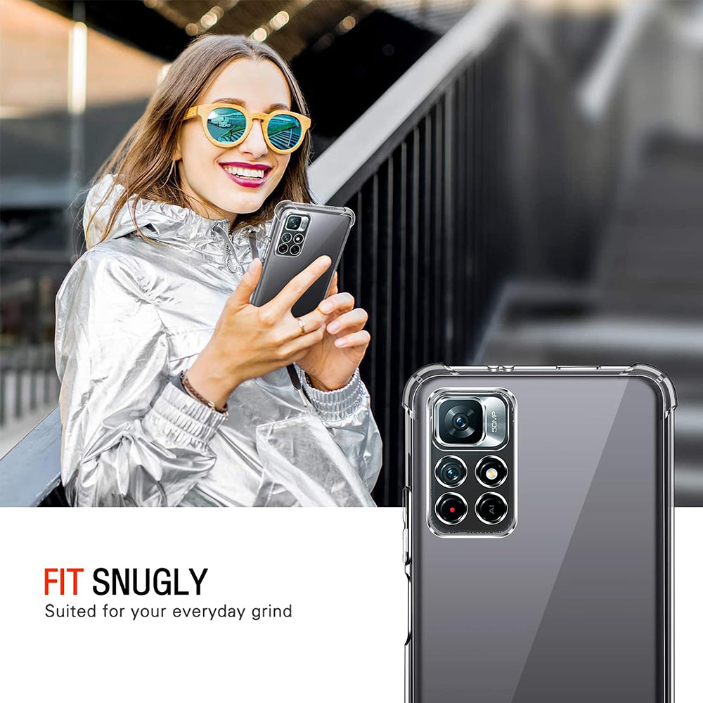 Etui na Xiaomi Redmi Note 11S / Note 11, Techsuit, Shockproof Clear, Przezroczyste