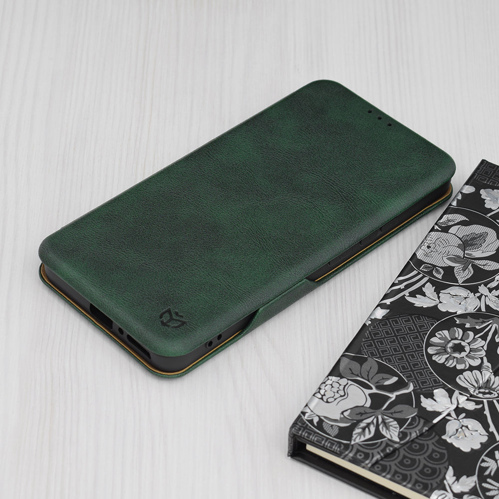 Etui do Xiaomi Redmi Note 13 4G, Techsuit, Safe Wallet Plus, Zielony