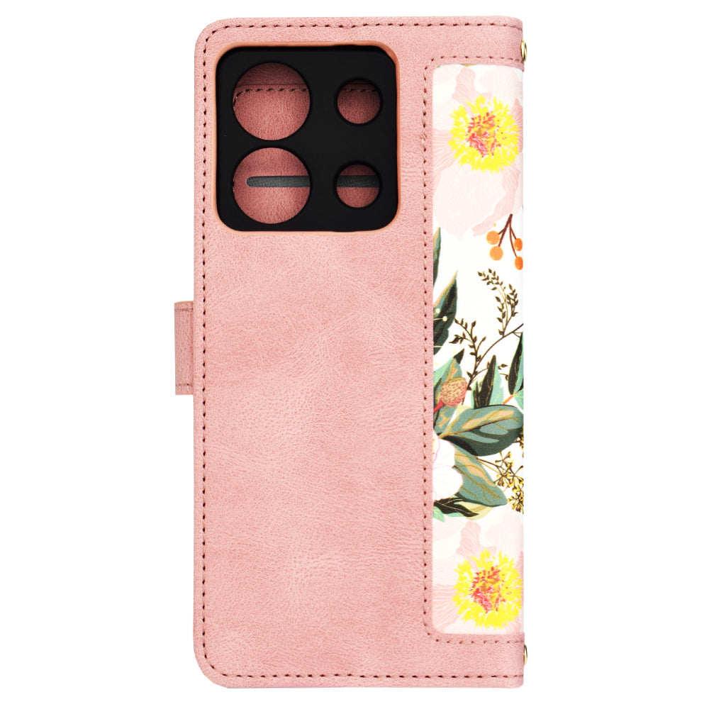 Etui na Xiaomi Redmi Note 13 5G, Techsuit, FlipCraft, Różowe