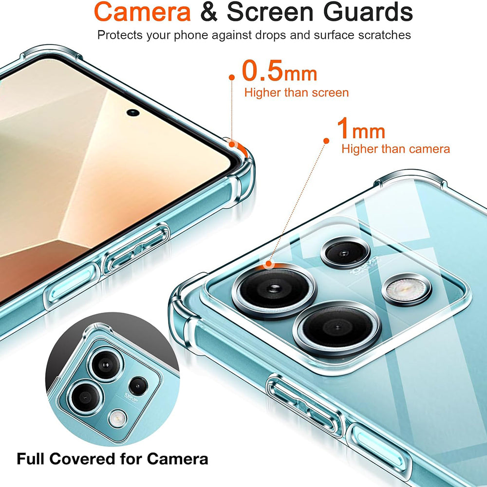 Etui na Xiaomi Redmi Note 13 5G, Techsuit, Shockproof Clear, Przezroczyste