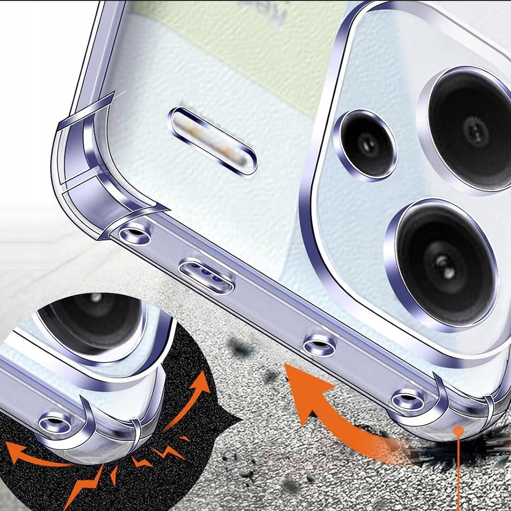 Etui na Xiaomi Redmi Note 13 Pro+, Techsuit, Shockproof Clear, Przezroczyste
